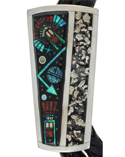Multi-Stone Micro Inlay Bolo Tie