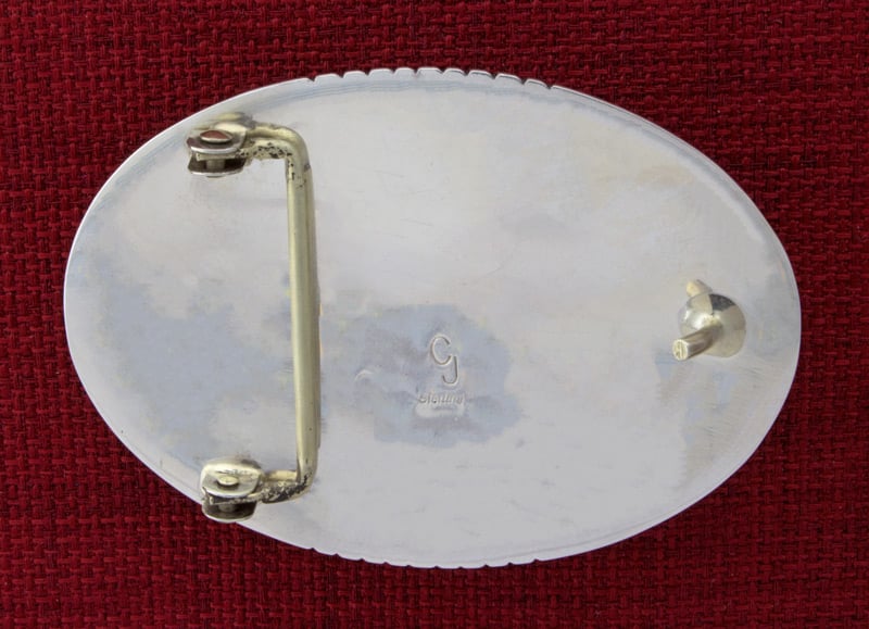 Sterling Silver Bolo Tie & Matching Belt Buckle with Kingman Turquoise Stone