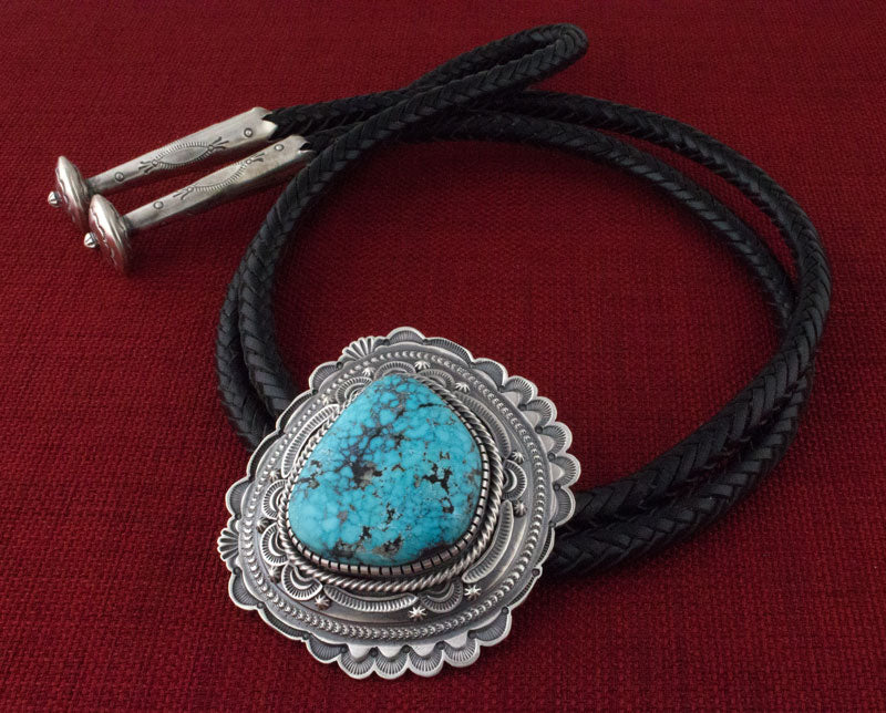 Bolo Tie en Turquoise Kingman Naturel