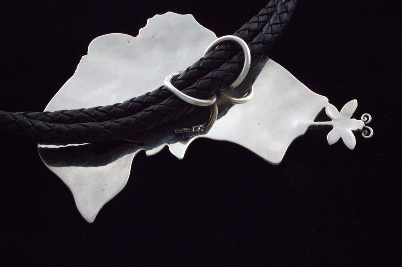Bolo Tie con Pesce Persico e Libellula