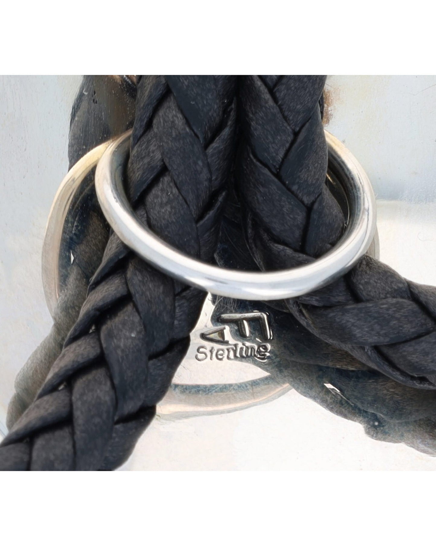 Cravatta Bolo con Sovrapposizione in Argento Sterling con Turchese Naturale Policromo Cloud Mountain