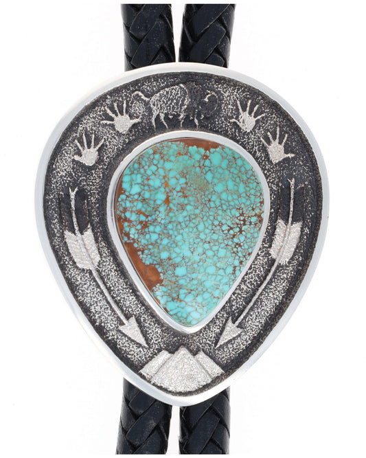 Tufa Cast Petroglyph Bolo Tie