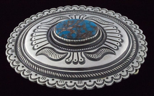 Natural Bisbee Turquoise Belt Buckle