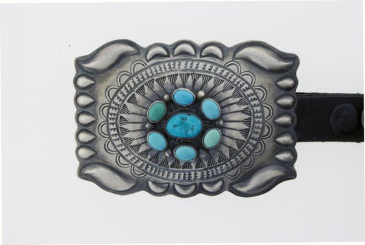 Ceinture concho en cluster de turquoise Kingman