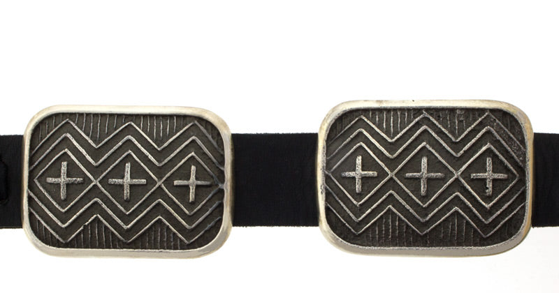 Ceinture concho en argent sterling Tufa Cast
