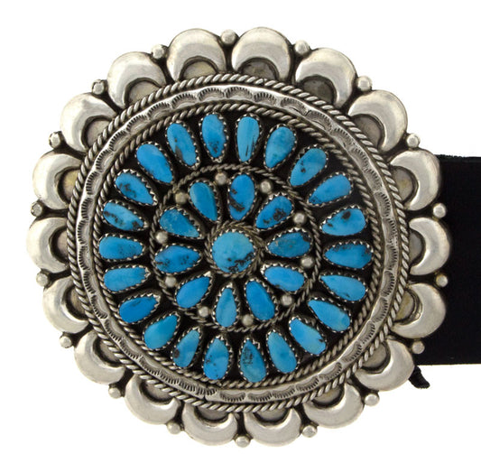 Ceinture concho en cluster de turquoise Sleeping Beauty naturelle