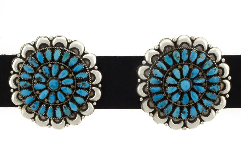 Ceinture concho en cluster de turquoise Sleeping Beauty naturelle
