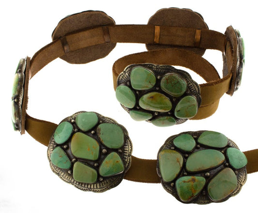 Ceinture concho en cluster turquoise de Turquoise Mountain