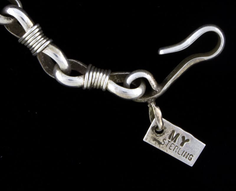 Catena a maglie avvolta in filo d'argento sterling fatto a mano