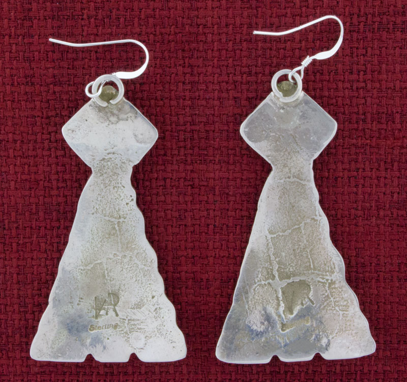 Boucles d'oreilles en argent sterling Tufa Cast