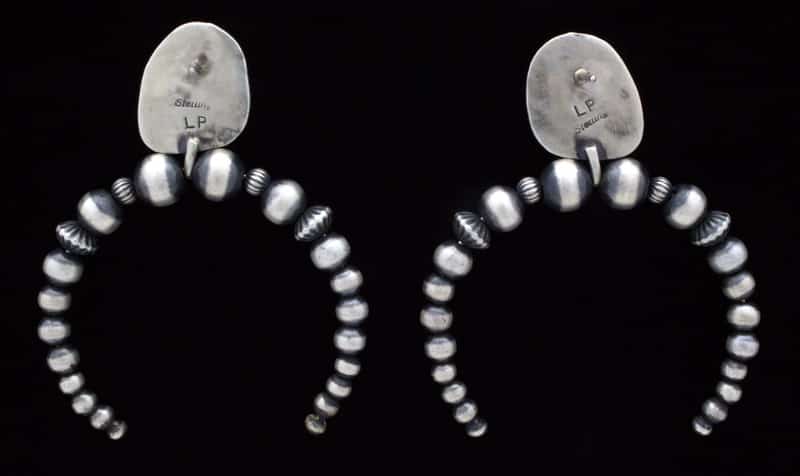 Orecchini in argento sterling con perline stile Naja e turchese Kingman
