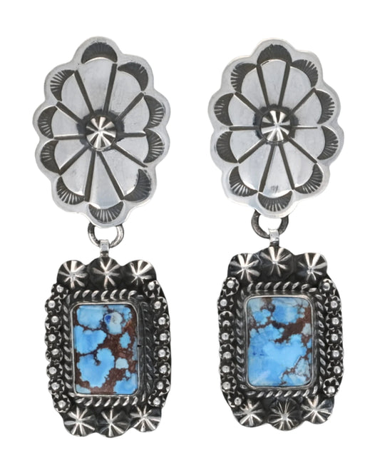Natural Golden Hill Turquoise Earrings