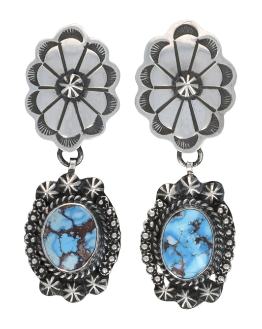 Natural Golden Hill Turquoise Earrings