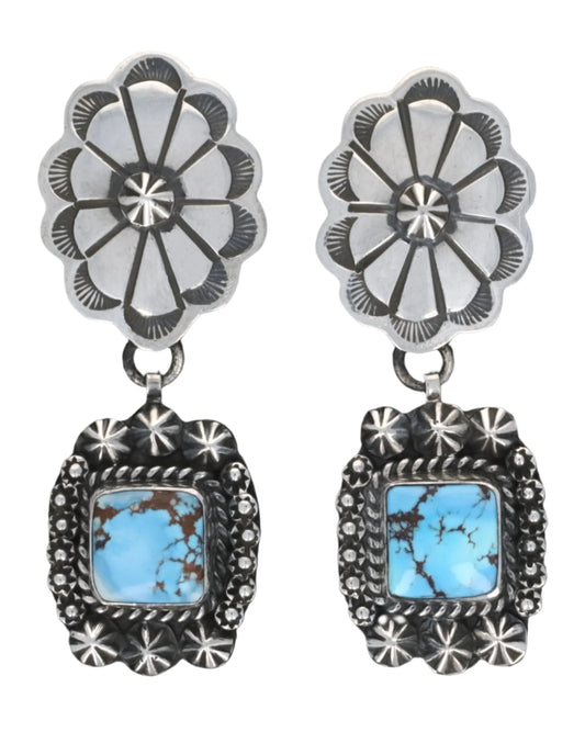 Natural Golden Hill Turquoise Earrings
