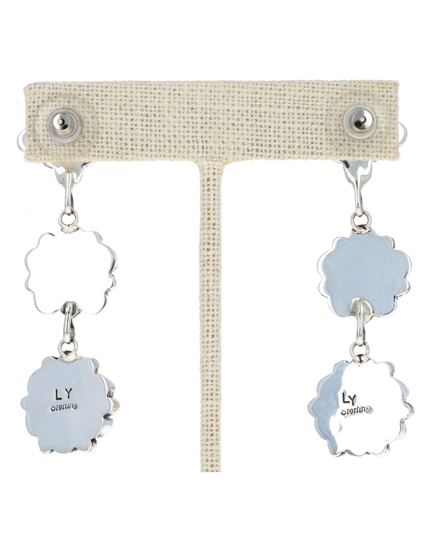 Boucles d'oreilles en grappe de turquoise naturelle de Kingman