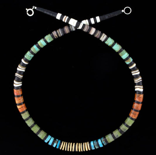 Graduated Multi-Color Heishi Necklace