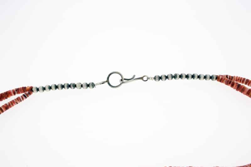 Collana incrociata in ostrica spinosa arancione a 2 fili