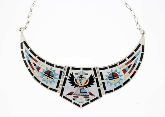Collana a Bavaglino in Inlay Multi-Stone Zuni - NL#1013