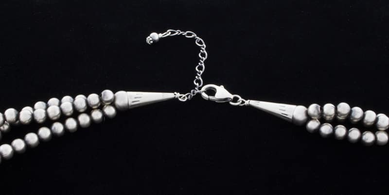 Collier en perles en argent sterling à 3 brins avec pendentif en grappe de turquoise naturelle de haute qualité Blue Ridge