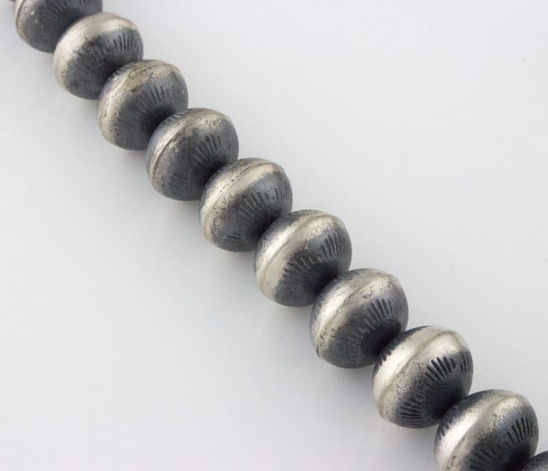 Collana di perline in argento sterling fatta a mano con pendente Naja in turchese naturale Kingman