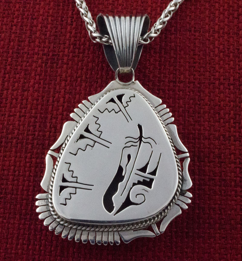 Collana in Argento Sterling con Pendente Reversibile in Turchese Naturale Royston