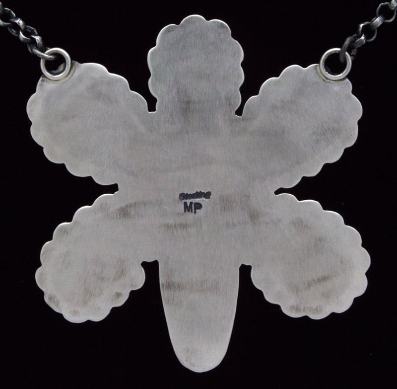 Collier Papillon en Turquoise Kingman Naturelle et Huître Épineuse