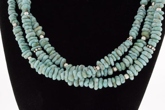 3-Strand Dry Creek Turquoise Nugget Necklace
