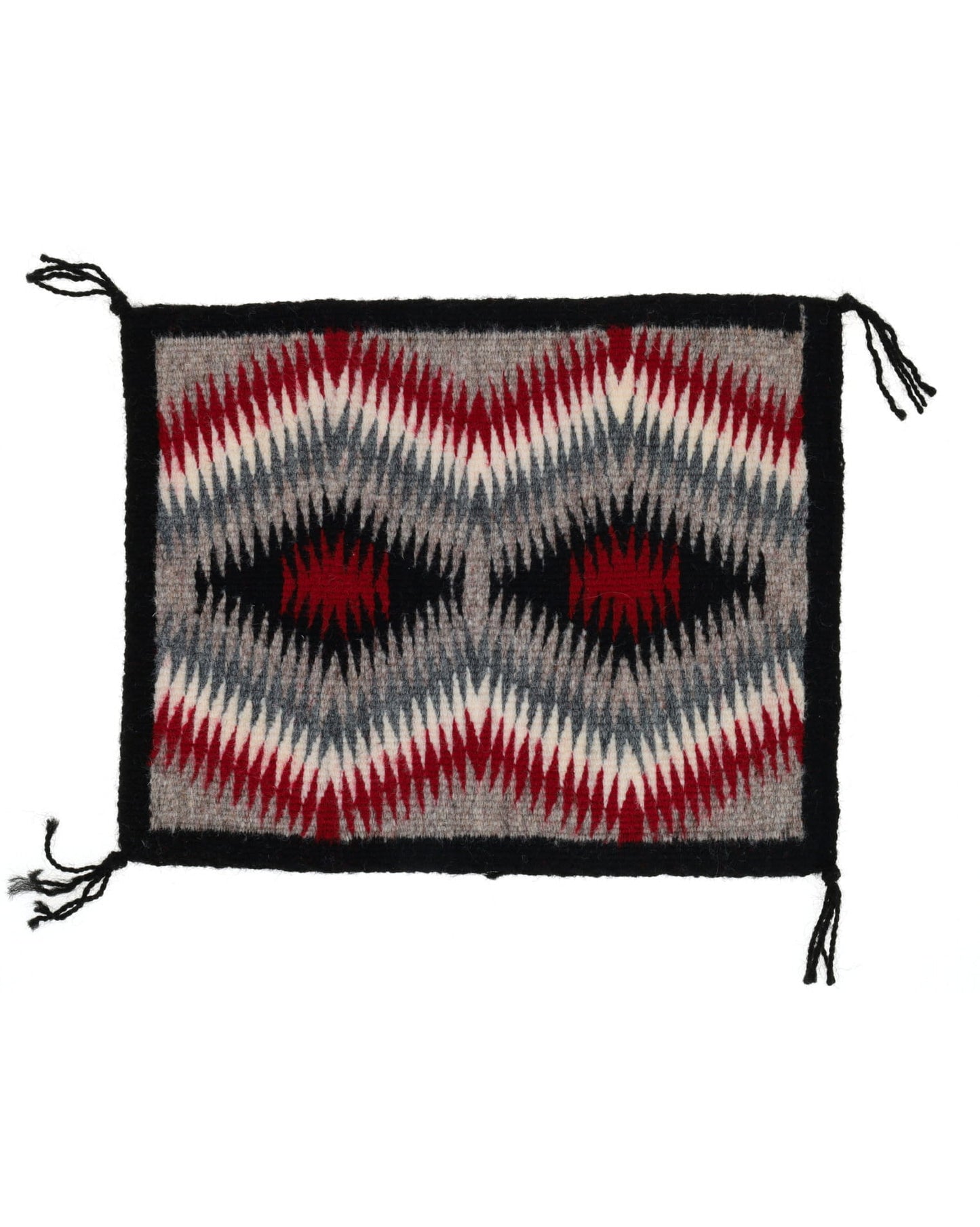 Tapis Navajo miniature à motif de contour tissé à la main Shiprock