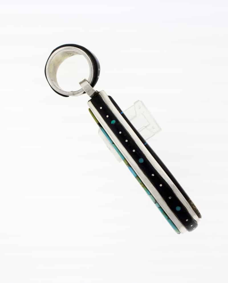 Pendentif Micro Inlay Multi-Couleur Réversible