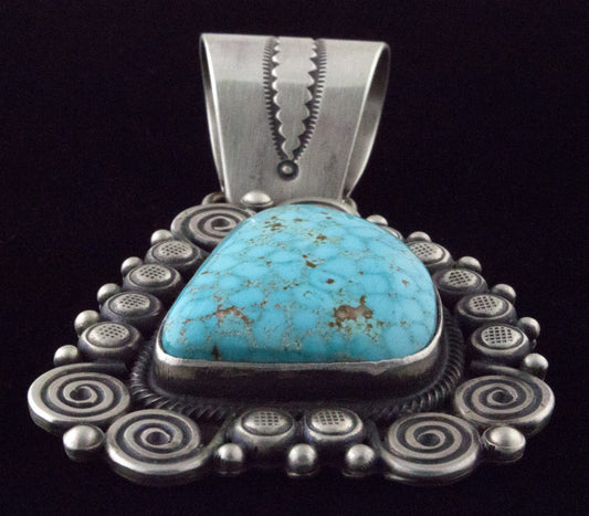 Natural Birdseye Kingman Turquoise Pendant