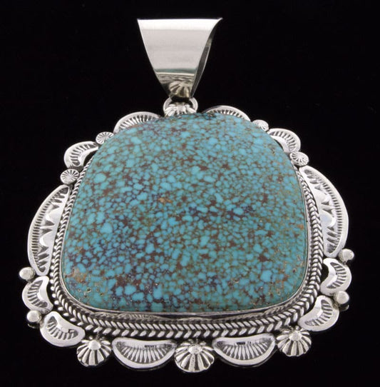 High Grade Natural Kingman Web Turquoise Pendant