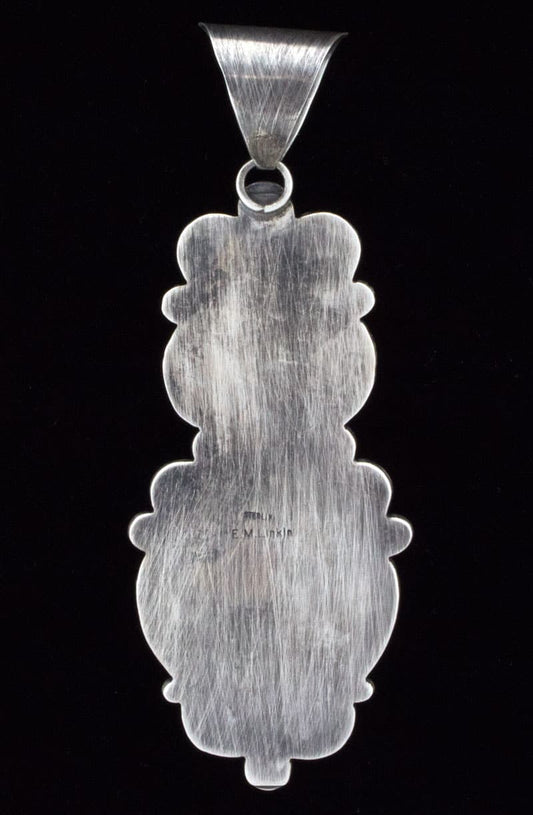 High Grade Natural Kingman Iron Mine Turquoise Pendant