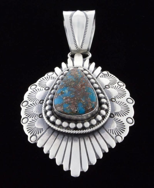 Pendentif en turquoise naturelle de Bisbee