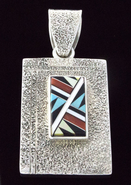 Tufa Cast Reversible Multi-Color Inlay Pendant