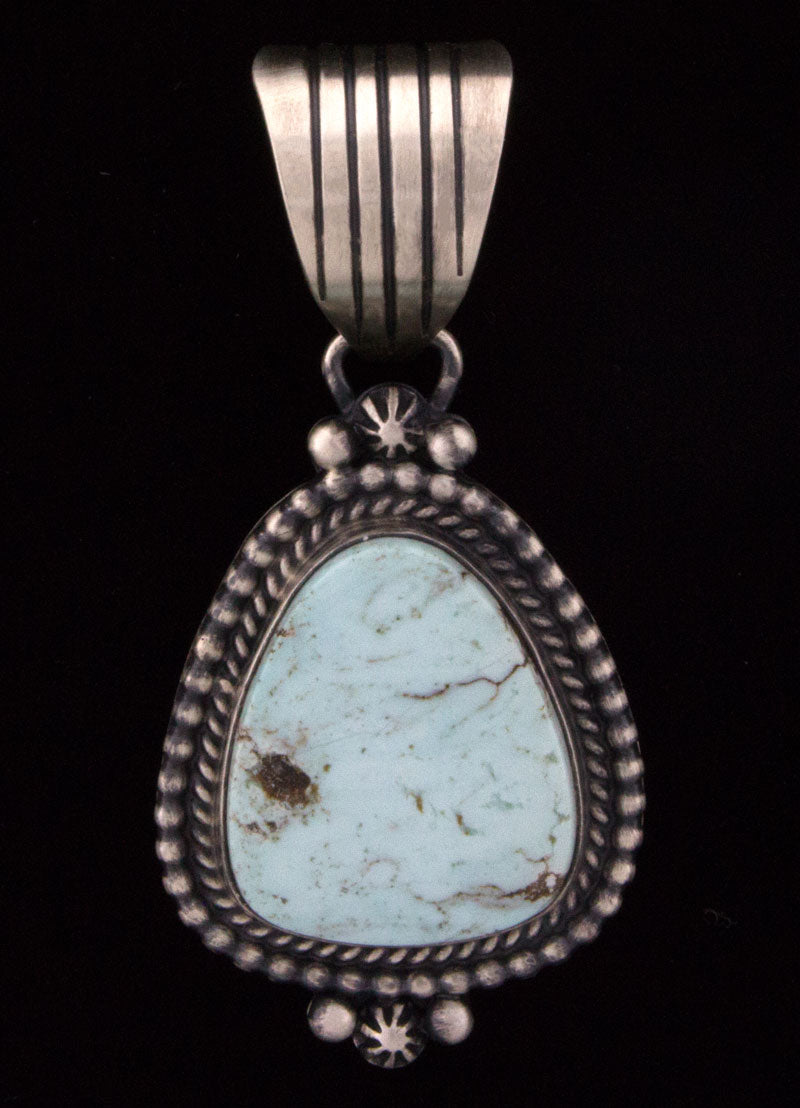 Dry Creek Turquoise Pendant - $575 - PE#1333 - SilverTQ
