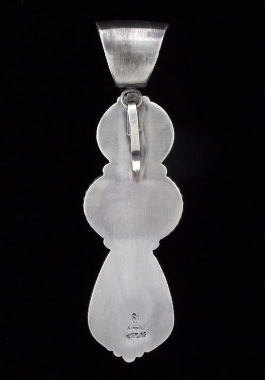 Natural Stone Mountain Turquoise Triple-Stacked Pendant
