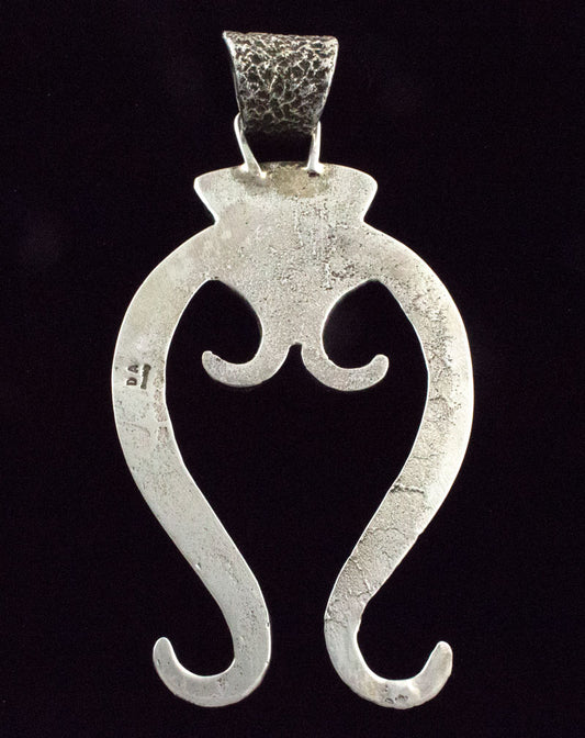 Pendente Naja in Tufa Cast Kingman Turquoise