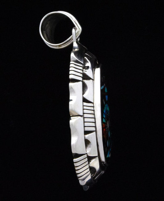 Multi-Color Micro Inlay Shadowbox Pendant