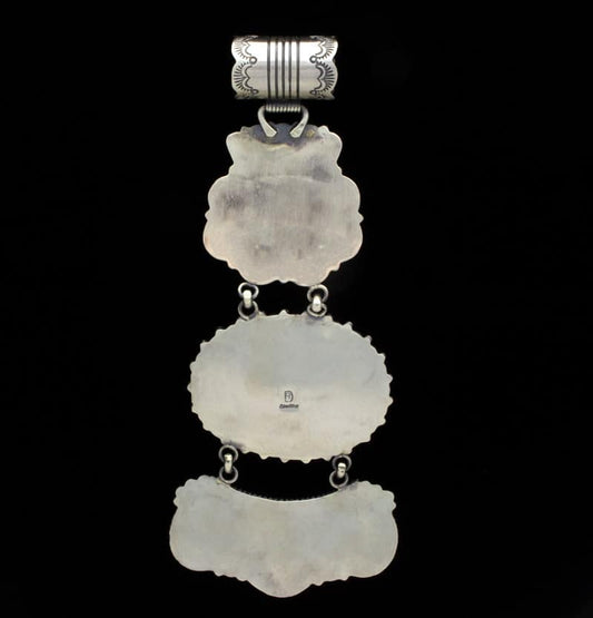 Pendentif 5 pierres en turquoise naturelle Kingman