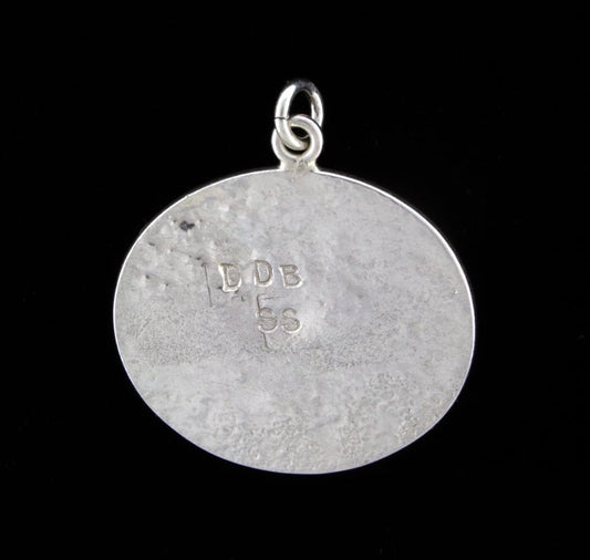 Tufa Cast Lion & Lamb Pendant With 14K Gold Sun