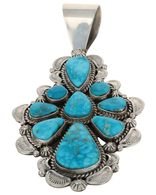 Natural Kingman Turquoise Cluster Pendant