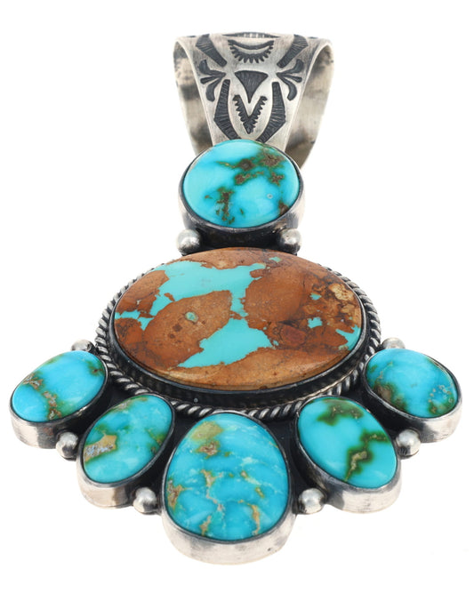 Natural Royston Ribbon Turquoise Pendant