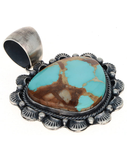 Natural Royston Turquoise Pendant