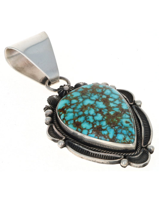 Natural Kingman Water Web Turquoise Pendant