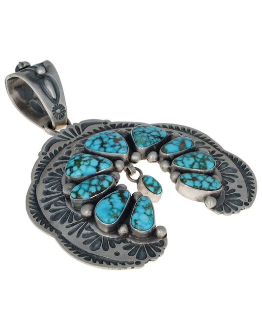 Natural Kingman Turquoise Naja Pendant