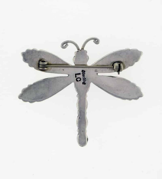 Spilla a forma di libellula con 5 pietre di turchese Sleeping Beauty