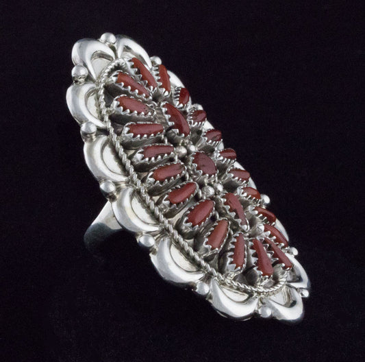 Natural Mediterranean Coral Cluster Ring