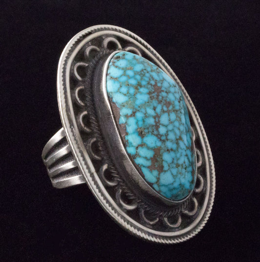 Natural Birdseye Kingman Turquoise Ring