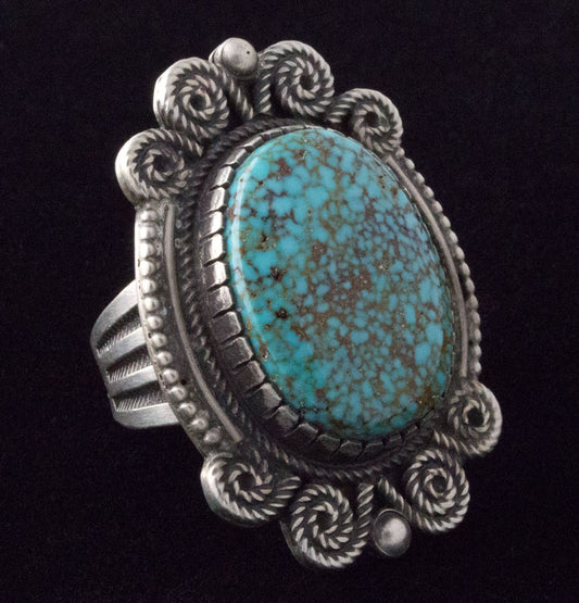 Natural Birdseye Kingman Turquoise Ring