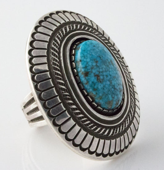 Natural Kingman Turquoise Shadowbox Ring